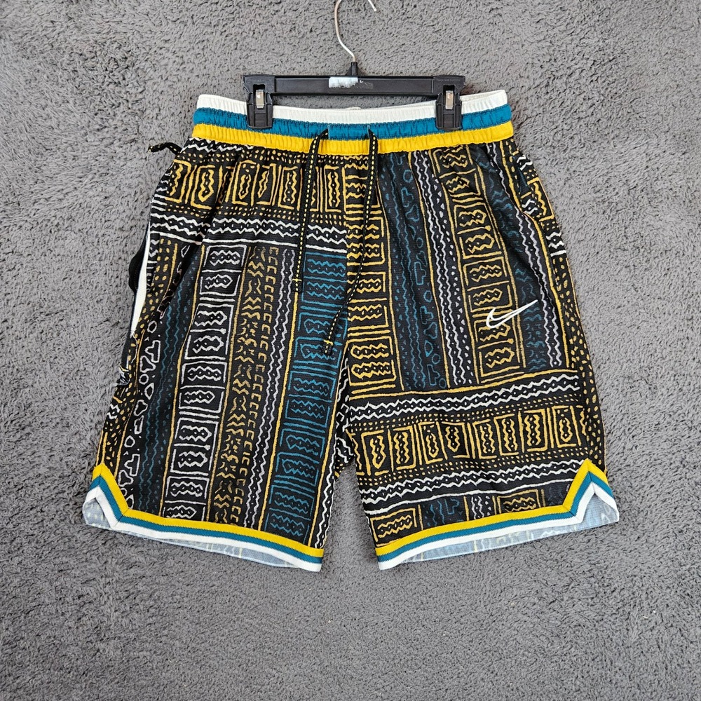 Nike Mens L Global Exploration Vol 2 Basketball Shorts Black Yellow CV1911-010